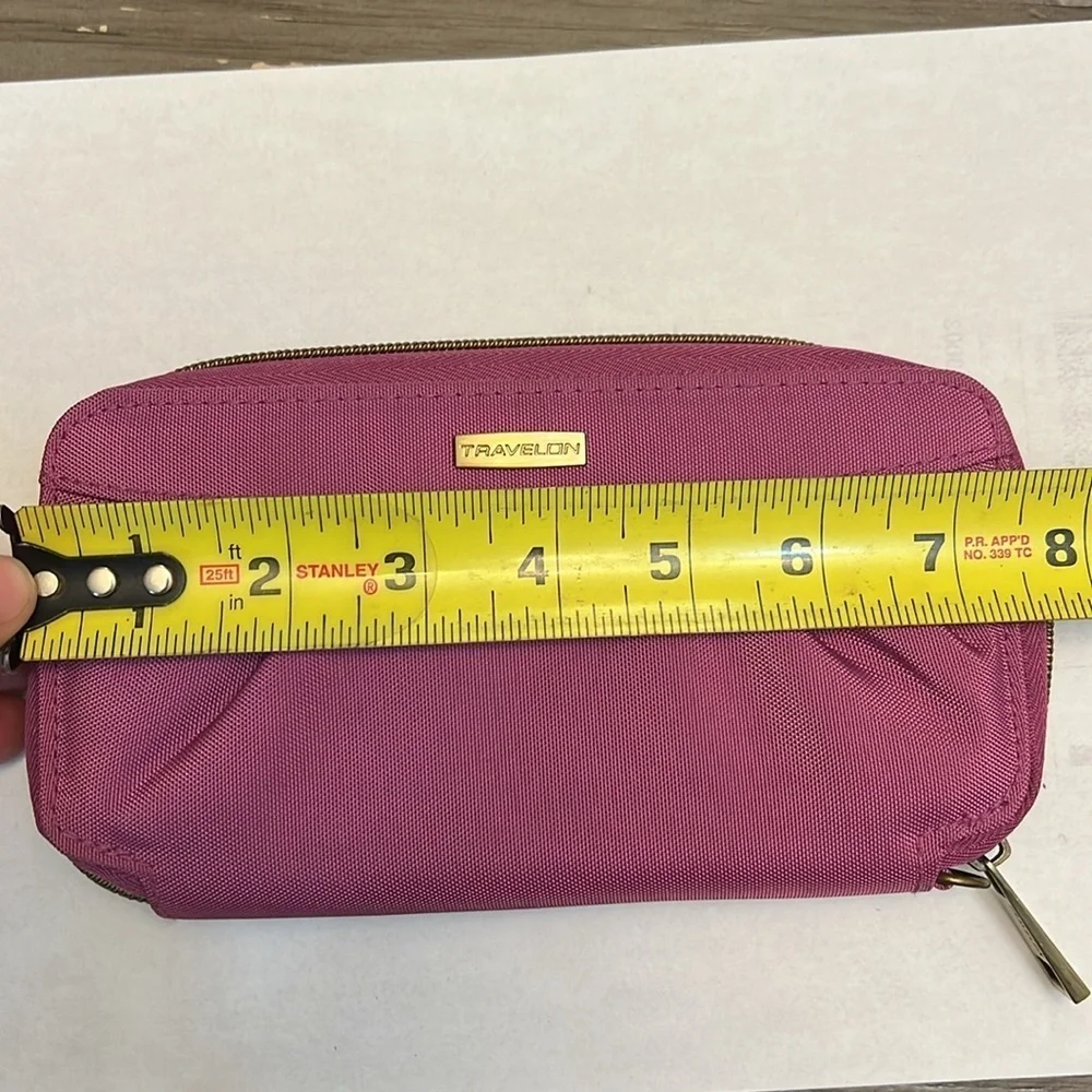 TRAVELON PURPLE ZIP AROUND WALLET RFID